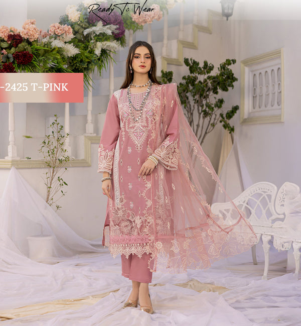 Pakistani Chikankari Lawn Dress : BR-P2425